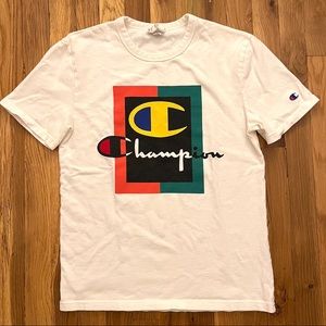Champion Vintage Retro Style Short Sleeve T-Shirt (Small)